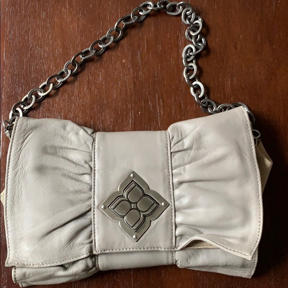 BCBG gray clutch